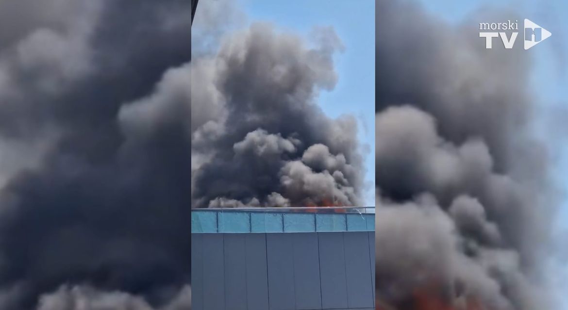 Gori trgovački centar Dalmare u Šibeniku!