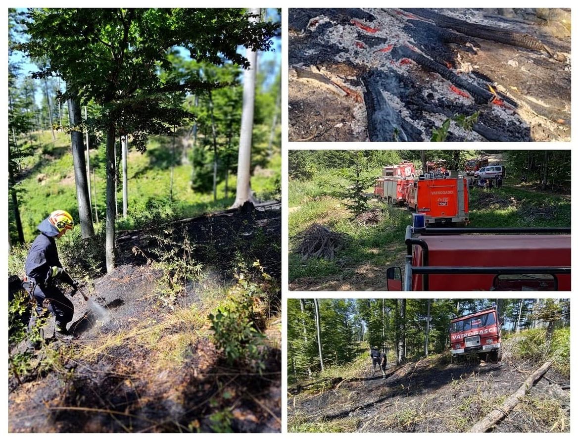 Vatrogasci na požarištima Skradin, Vrsine i Tučepi nastavljaju s dežurstvima i sanacijom