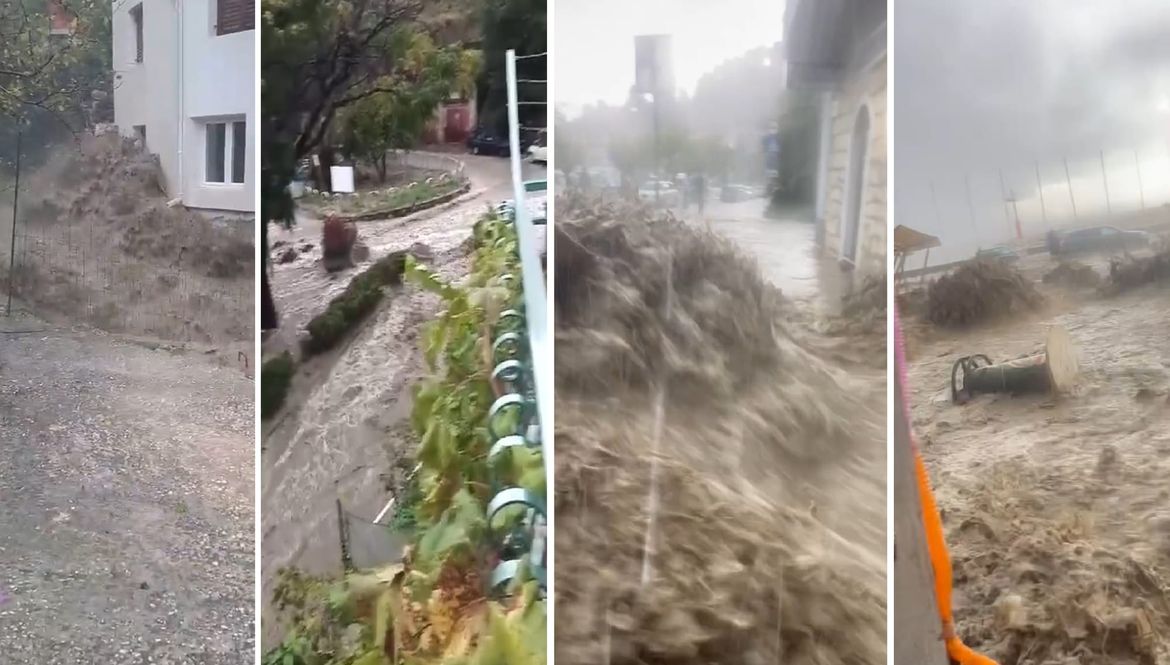 APOKALIPTIČNI PRIZORI Strahovita bujica u Podgori nosila sve pred sobom!