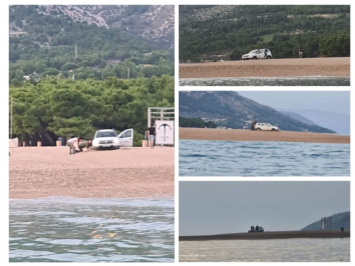 Ušli automobilom na Zlatni rat u Bolu pa ga morali otkopavati!