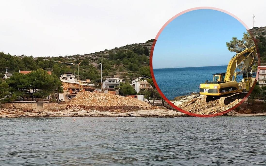 BETONIRAO NA ZAŠTIĆENOM OBALNOM POJASU Na Murteru ilegalno sazidao objekt i zaradio kaznenu prijavu!