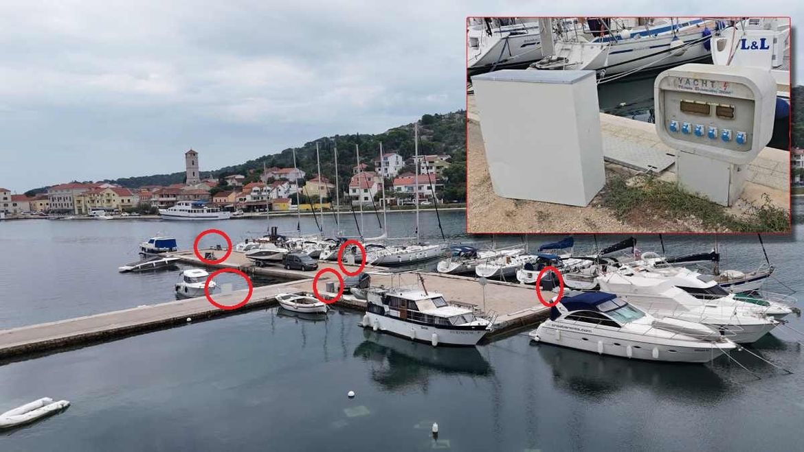 Vratili smo se u Tisno, gdje smo razotkrili dvije ilegalne marine - Pogledajte kako su perfidno kamuflirali priključke struje za jahte!