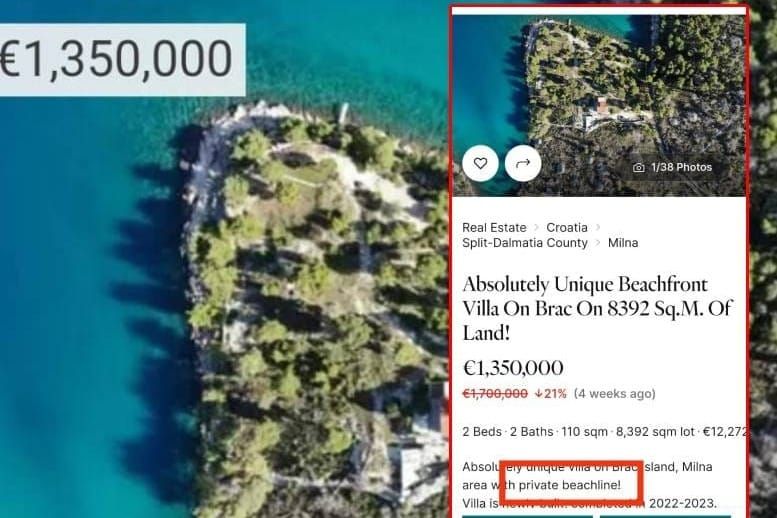 Načelnik Milne ljut na lažno oglašavanje: "Ma kakva privatna plaža, agencija obmanjuje kupce i javnost!"