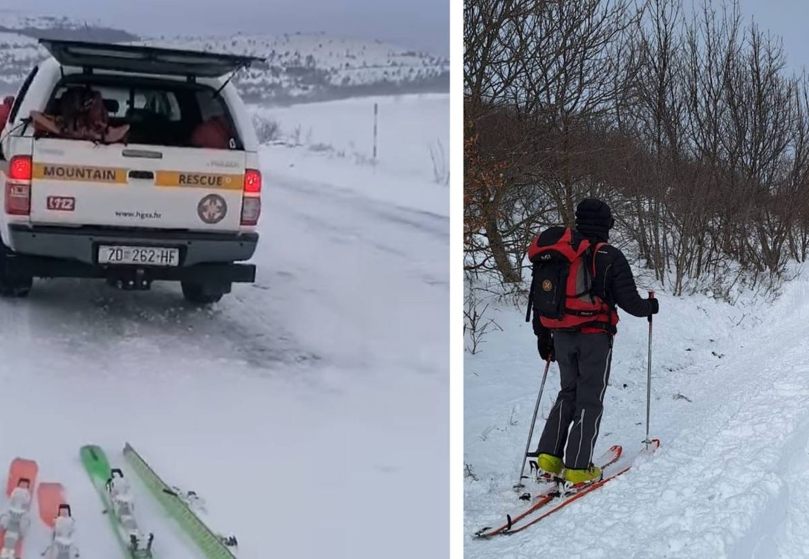 Duga noć za HGSS-ovce! Intervenirali timovi iz Zadra i Splita na skijama!