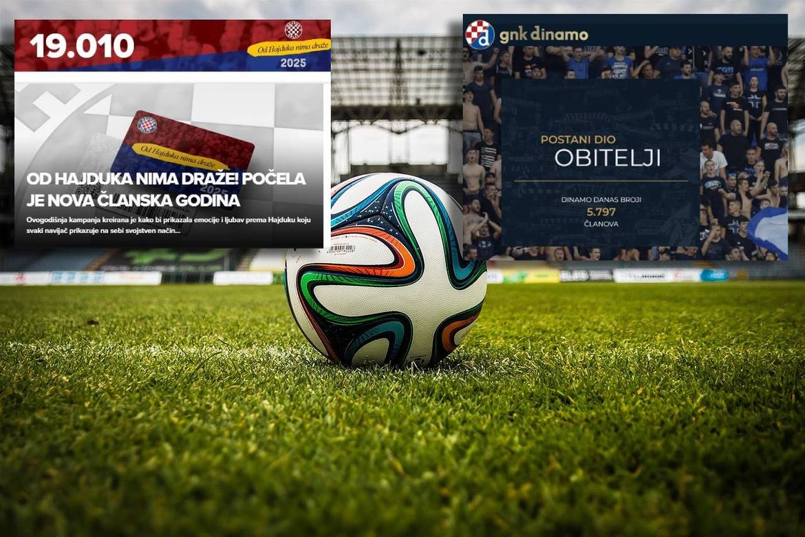Hajduk u prvom danu Nove godine već prikupio 19 tisuća članova, a Dinamo ih broji manje od 6 tisuća