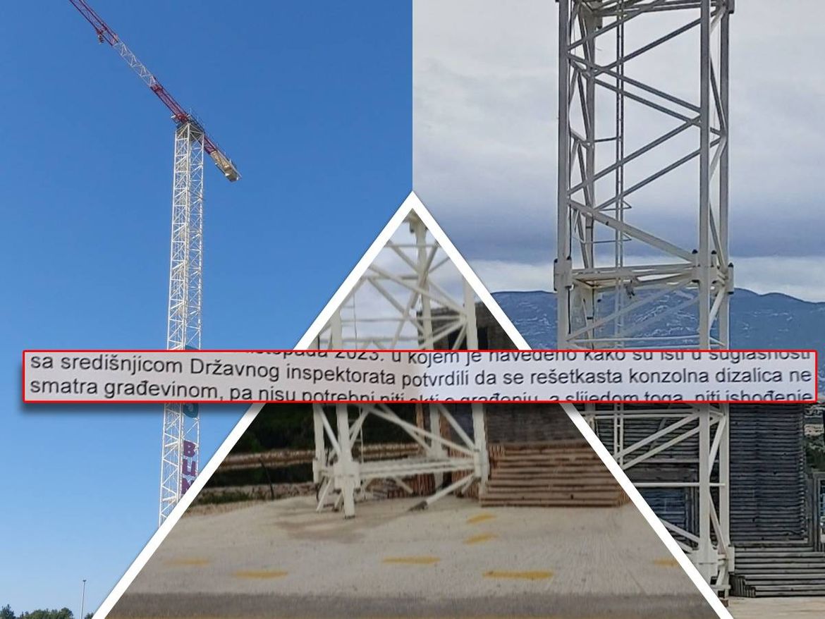 GRAĐANI ZGROŽENI: „Državni inspektorat smatra da golema dizalica s betonskim temeljima na plaži Zrće – nije građevina?“