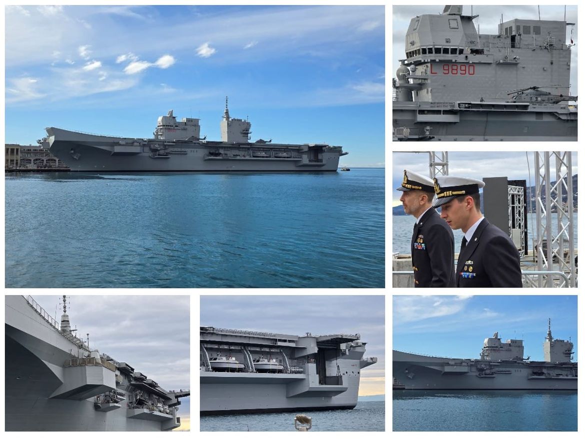 VIDEO: NAJMOĆNIJI BROD NA JADRANU Snimili smo najnoviji talijanski nosač zrakoplova  i helikoptera "LHD Trieste" - impresivan je!