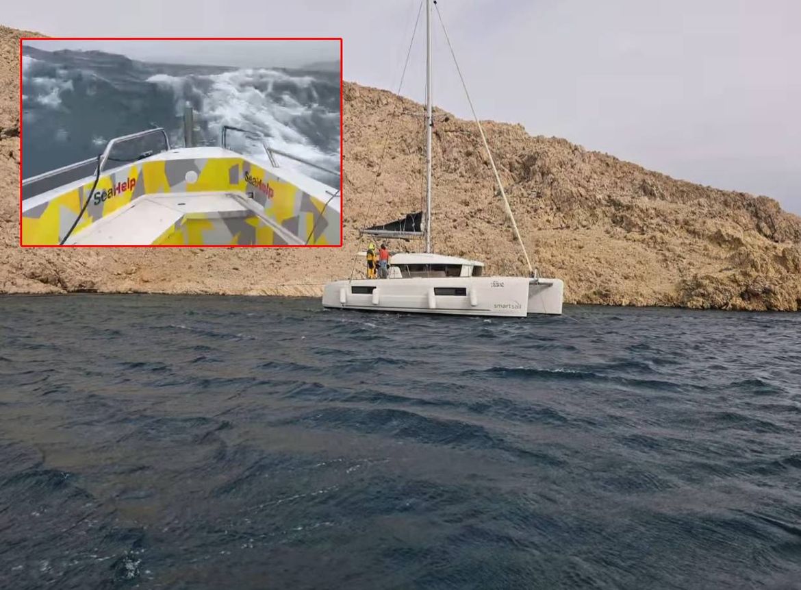 KONOP OKO PROPELERA Četveročlana obitelji ostala zarobljena na moru usred olujnog juga u blizini Raba: "Stigla je rapska posada brodice za pomoć!"