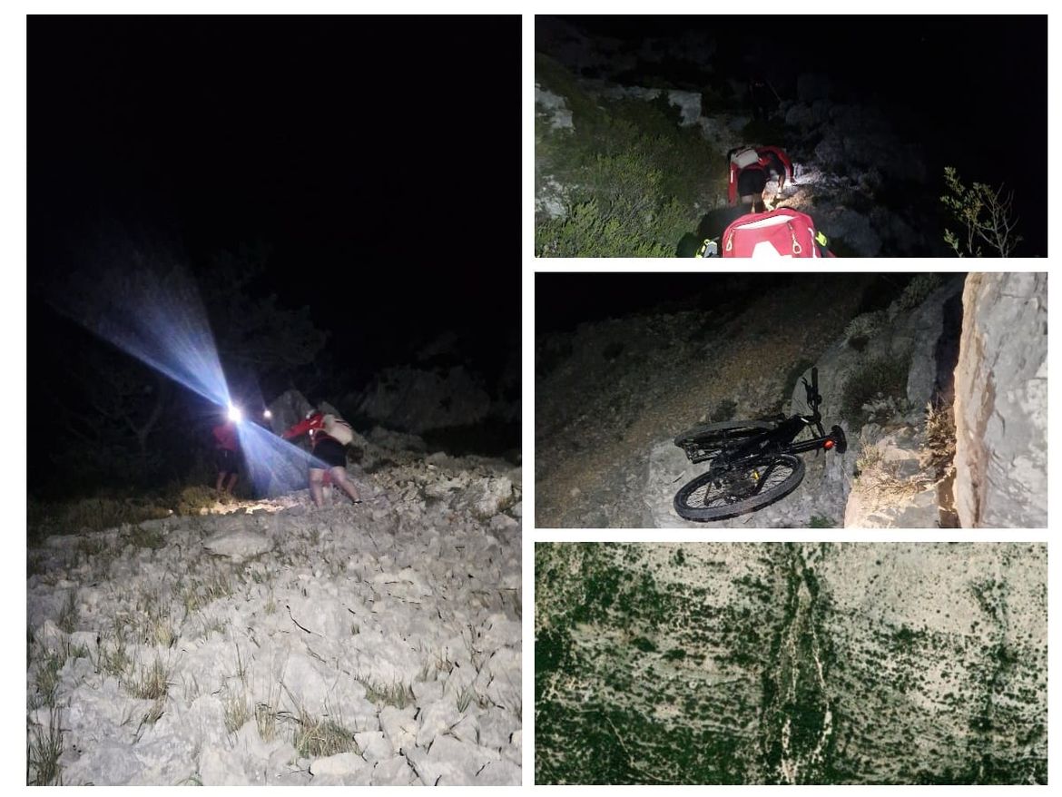 HGSS spašavao turiste bicikliste iznad Orebića: "Uvjeti su bili teški, krševit teren, noć"