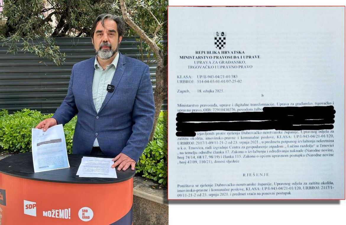 Giljača: "Poništeno rješenje o izvlaštenju za CGO Lučino razdolje – zaustavljeni svi radovi"