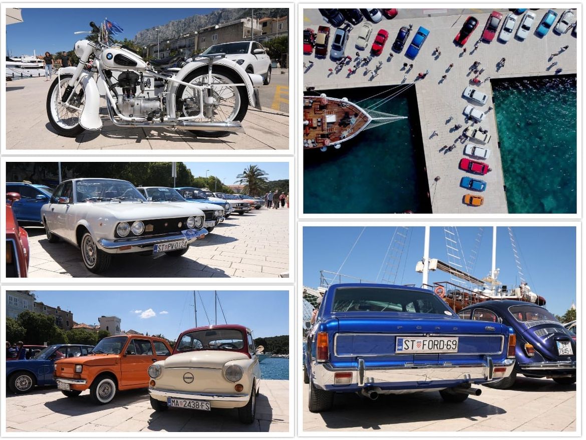 VELIČANSTVENI KADROVI Oldtimeri iz Hrvatske i BiH se okupili u Makarskoj
