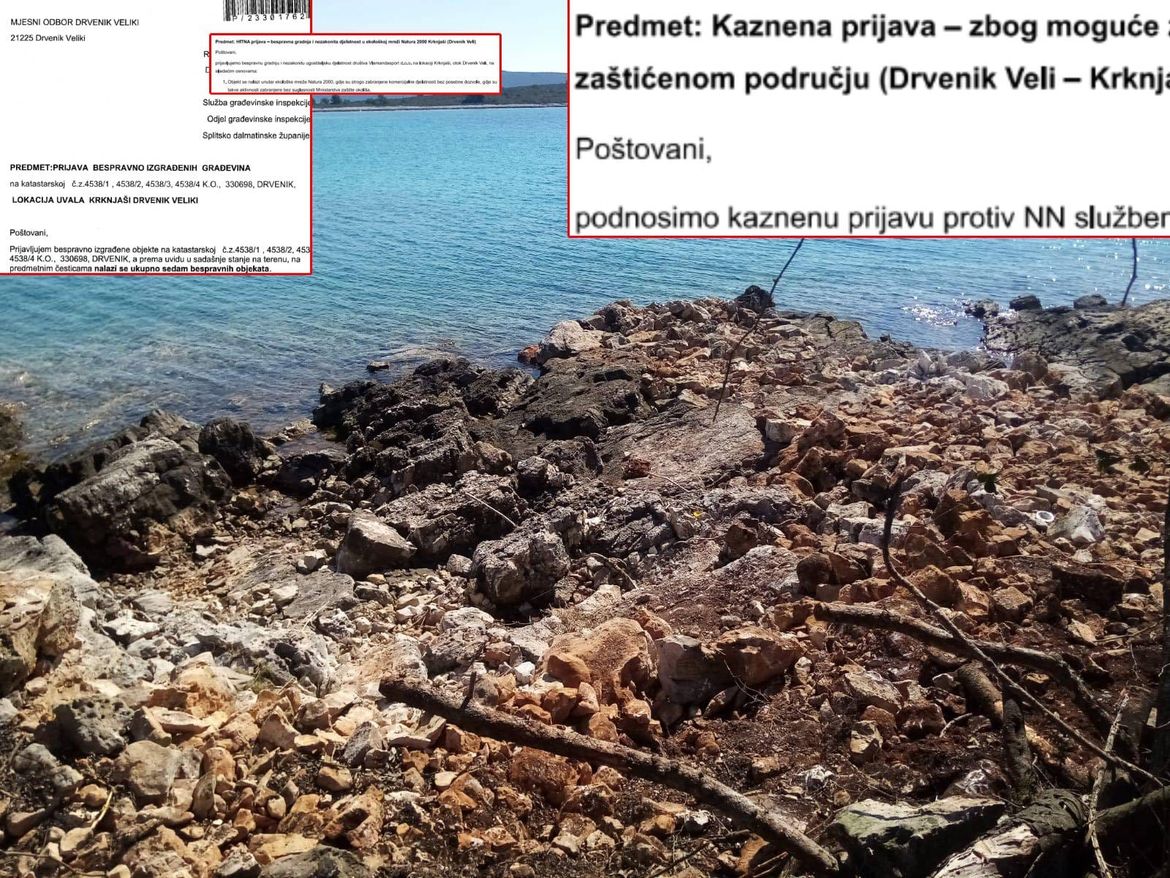 Zašto na Drveniku Velom uporno ilegalno grade u zaštićenom obalnom području i nitko ne reagira?