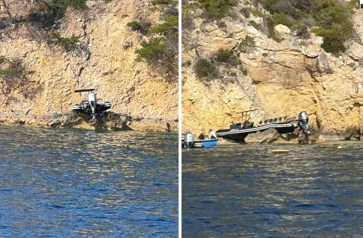 FOTO/VIDEO Pogledajte kako se gliser nasadio na otok Biševo kod Modre špilje