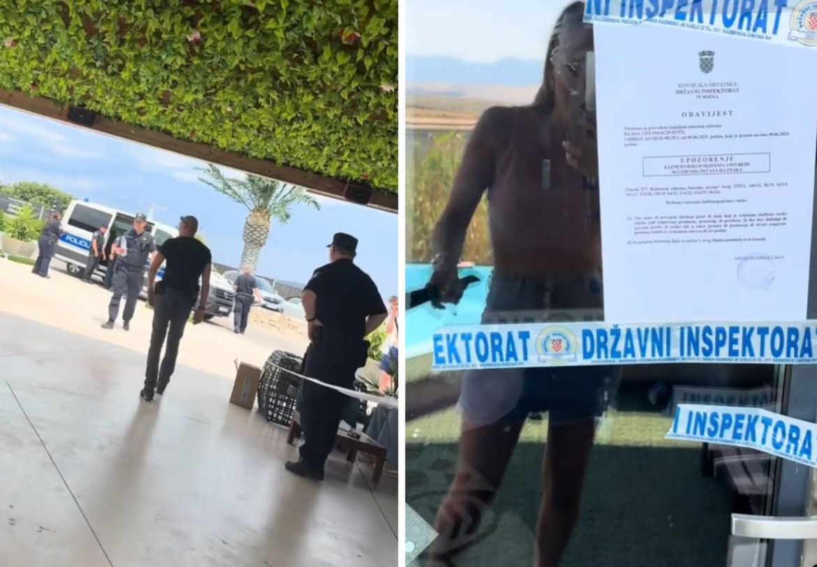 Policija i inspektori ušli u luksuzni resort na Pagu, sve zapečatili, gosti izbačeni - Inspektorat: "Svaki dan smo ih upozoravali - nisu reagirali"
