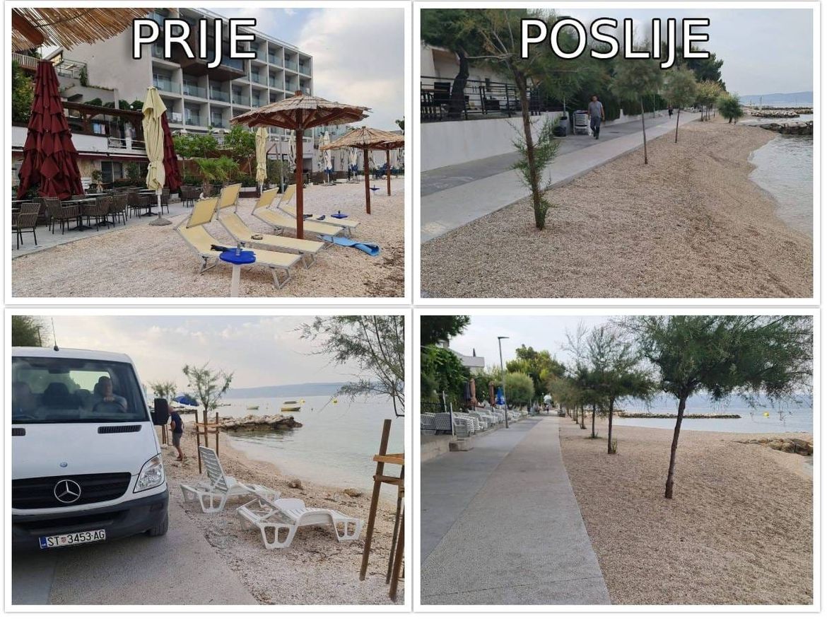 ČISTKA U PODSTRANI Komunalni redari uklonili ostavljeni otpad: "Napuštenim ležaljkama, suncobranima i ručnicima nije mjesto na plažama"