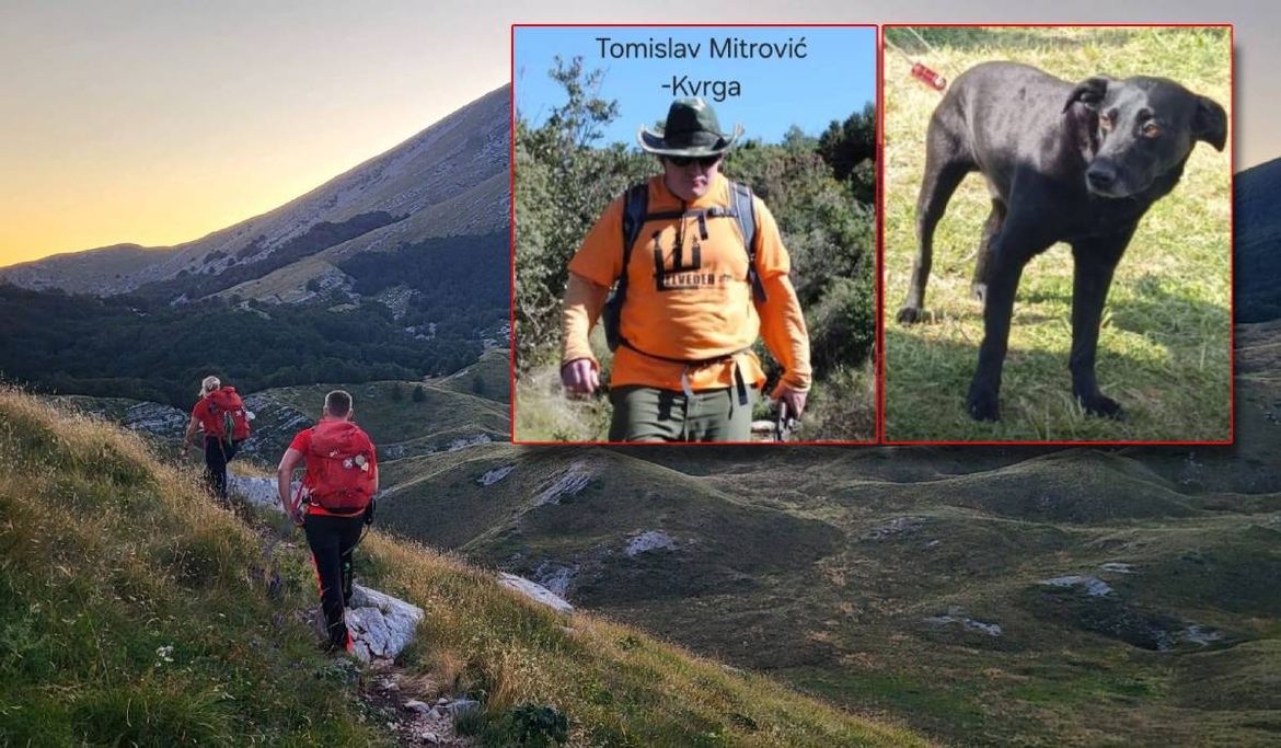 U TIJEKU POTRAGA NA VELEBITU Nestali planinar i pas, pronađena samo njegova majica!
