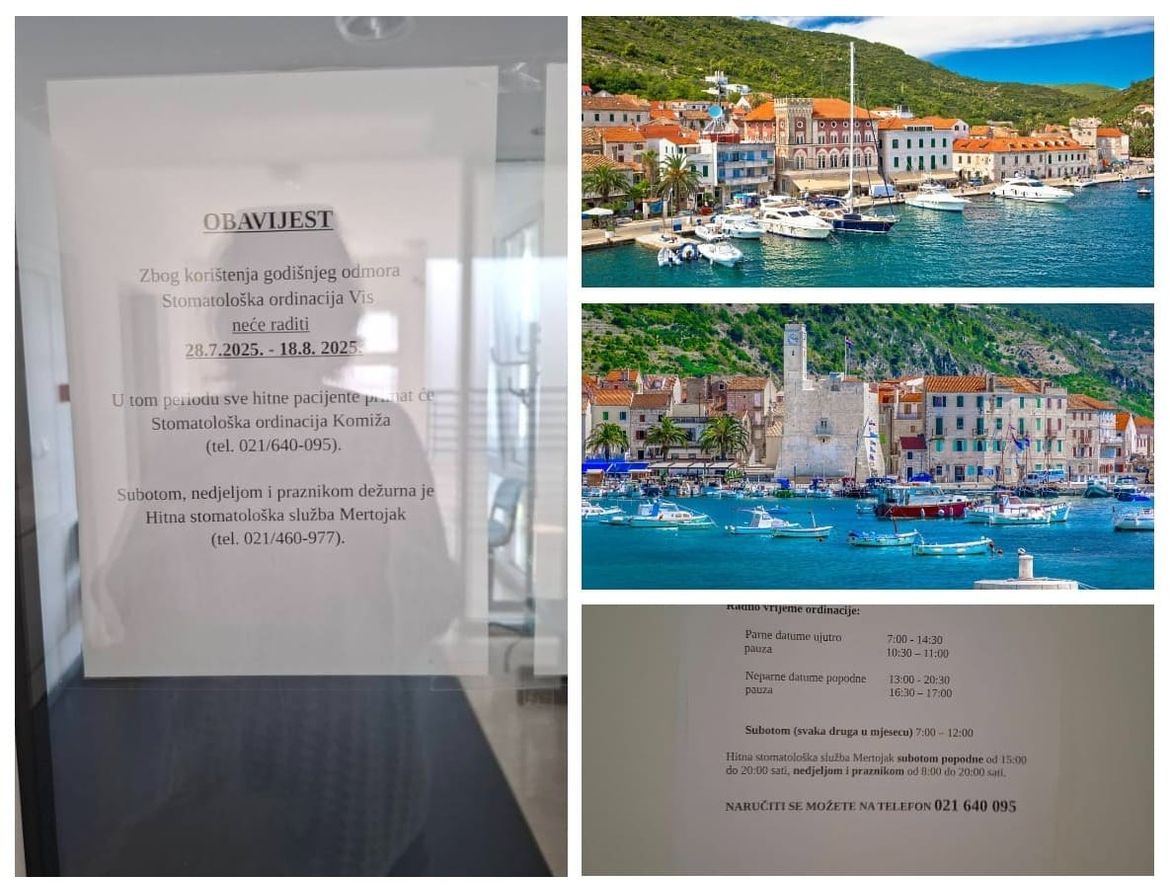 OTOK VIS USRED SEZONE BEZ ZUBARA Jedna stomatologinja na godišnjem, drugog nema u ordinaciji?