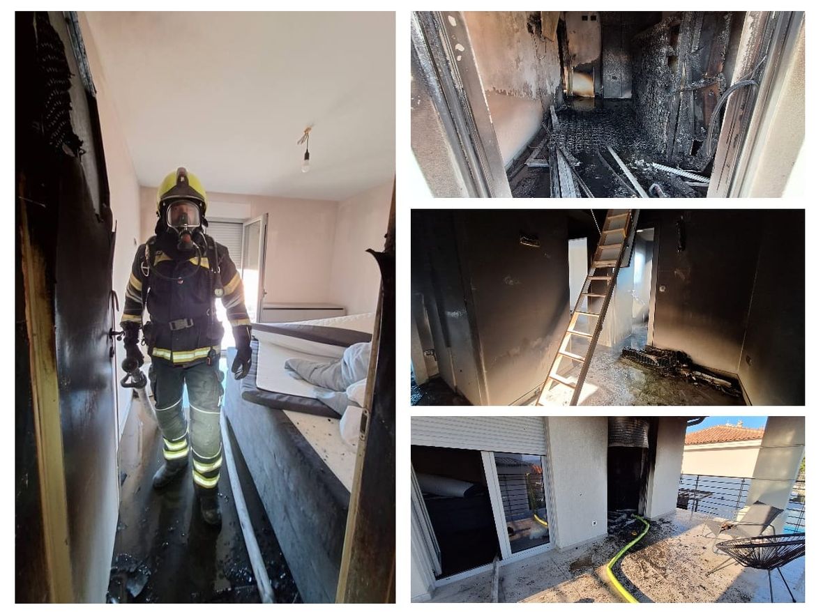 FOTO Izgorjela soba u kući na Krku