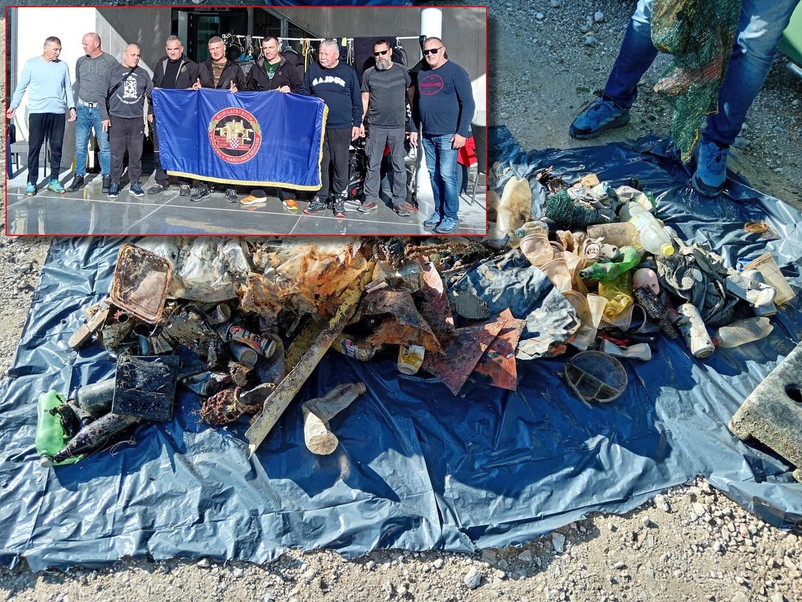 Veterani 4. gardijske brigade pred Božić očistili podmorje splitskog Žnjana: "Zajedno s Institutom analiziramo sastav i količine otpada"