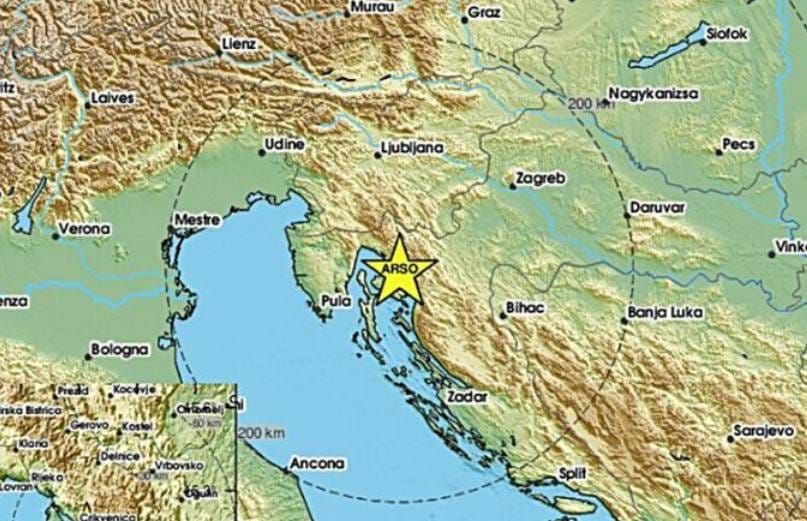 Slab potres na Krku u blizini Stare Baške