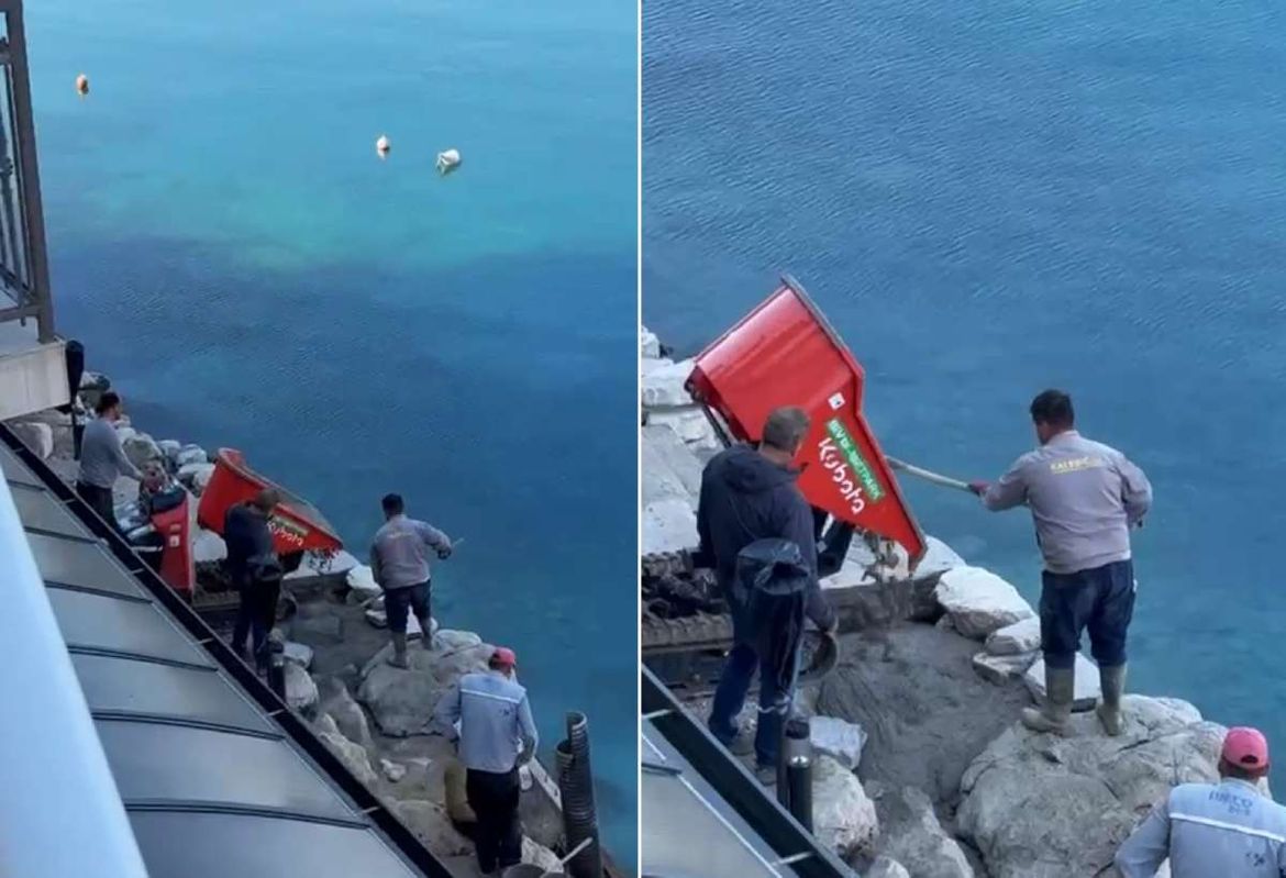 VIDEO Vikend radovi: "Ispred hotela u Šolti se upravo betonira obala" - Gazdarica se ne javlja na telefon, izvođač izignorirao prijave i zabranu radova!