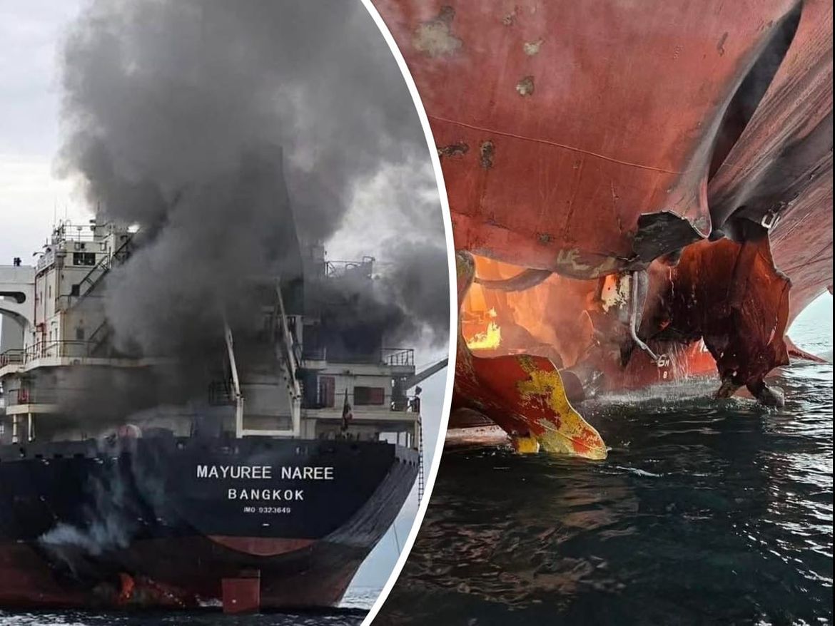 OBJAVLJENE SNIMKE Projektili pogodili tajlandski, japanski i brod pod zastavom Maršalovih otoka - Do sad ih je napadnuto 14!