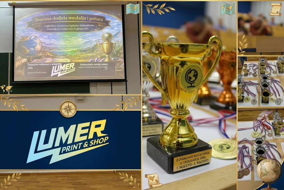 Povijesni trenutak za mlade geografe: Na FESB-u prvi put dodijeljene medalje i pehari najboljima u županiji