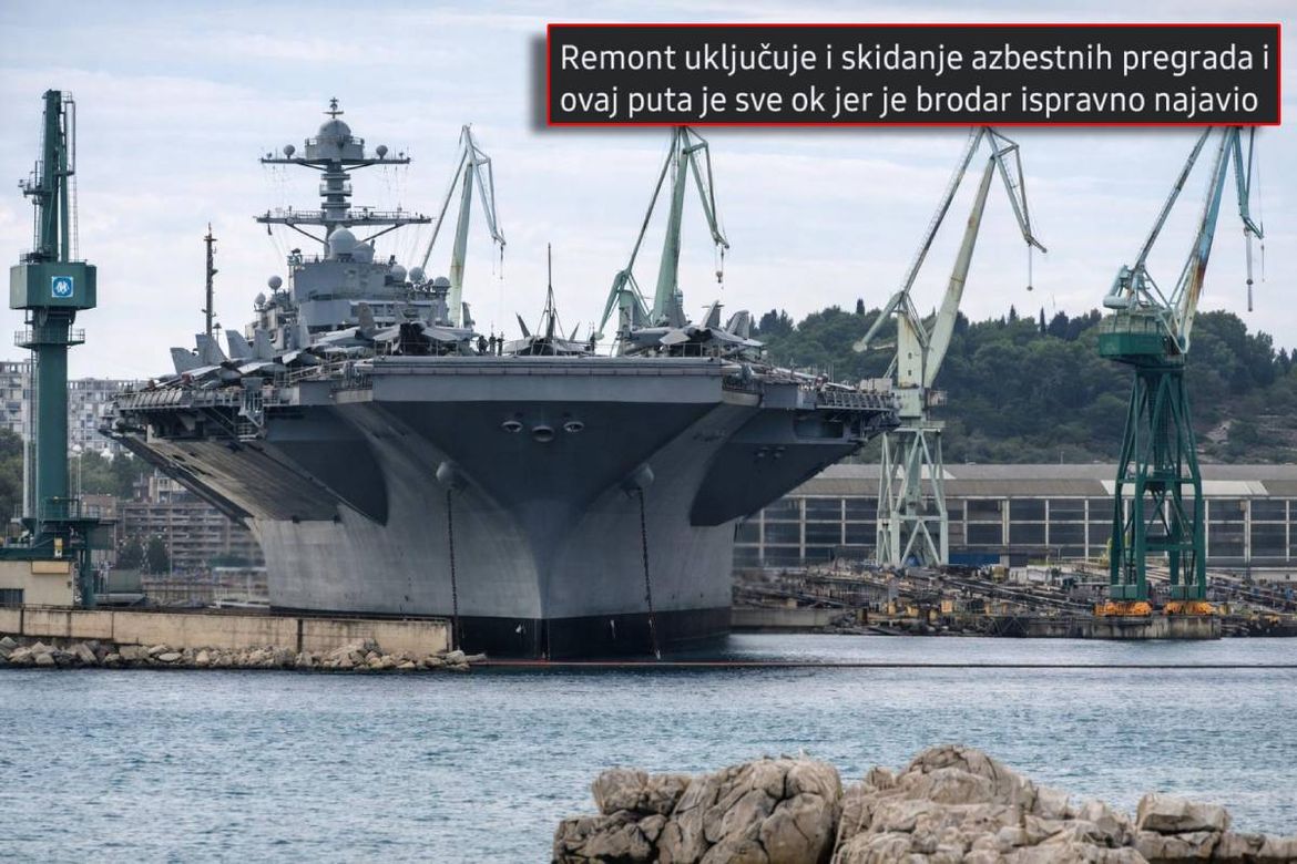 Brodosplit: "Nosač USS Ford kod nas na remontu, skidamo mu azbestne ploče"