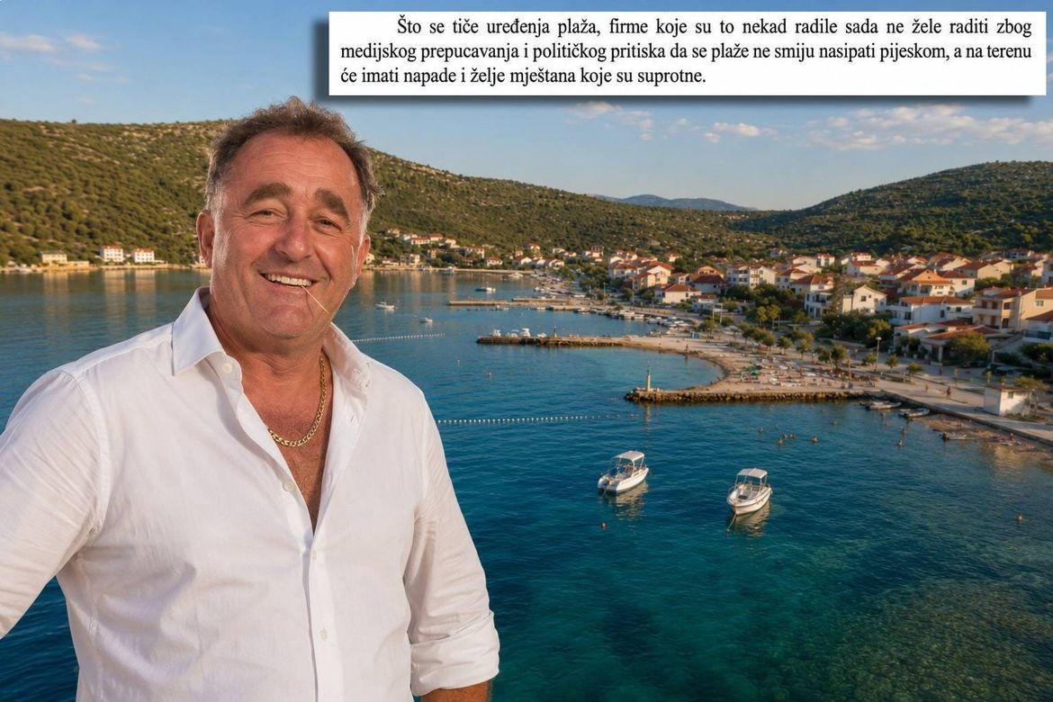 Nakon ćelije, udario po građanima: Načelnik koji je priveden zbog napada na novinare sada optužuje medije i mještane za neuredne plaže!