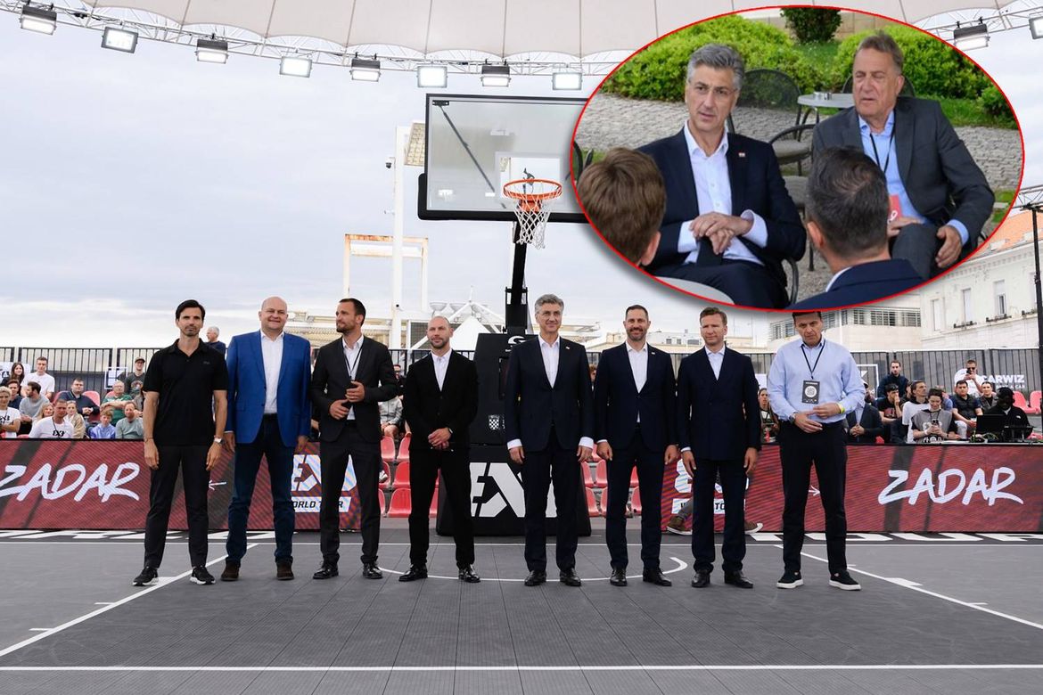 Plenković u Zadru o milijunima za infrastrukturu, sastao se s Kalmetom, pa završio na košarci