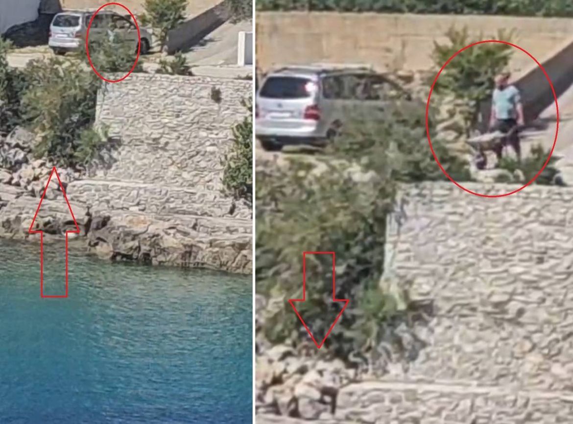 VIDEO Potpuni izostanak srama - U Sućurju na Hvaru karijole kamene  šute izbacio na plažu i u more?!