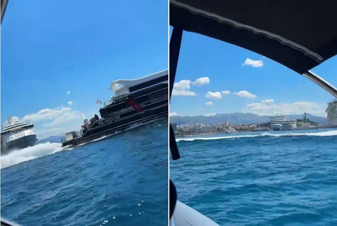 VIDEO Dobili smo snimku isplovljavanja Krila Eclipse iz splitske luke: "Je li ova brzina primjerena i prema Pravilniku?"