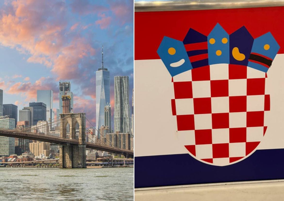 SKANDAL U NEW YORKU Amerikanci u srcu grada unakazili hrvatsku zastavu, umjesto grba stavili – smajlić i zrno graha?! Upozorio ih Šibenčanin, reagiralo i Ministarstvo...