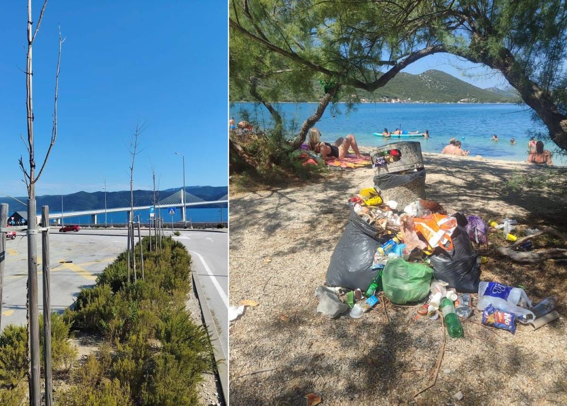 SMEĆE I OSUŠENA STABLA Pogledajte kako danas izgleda okoliš našeg najpoznatijeg mosta, prizori su doista porazni!