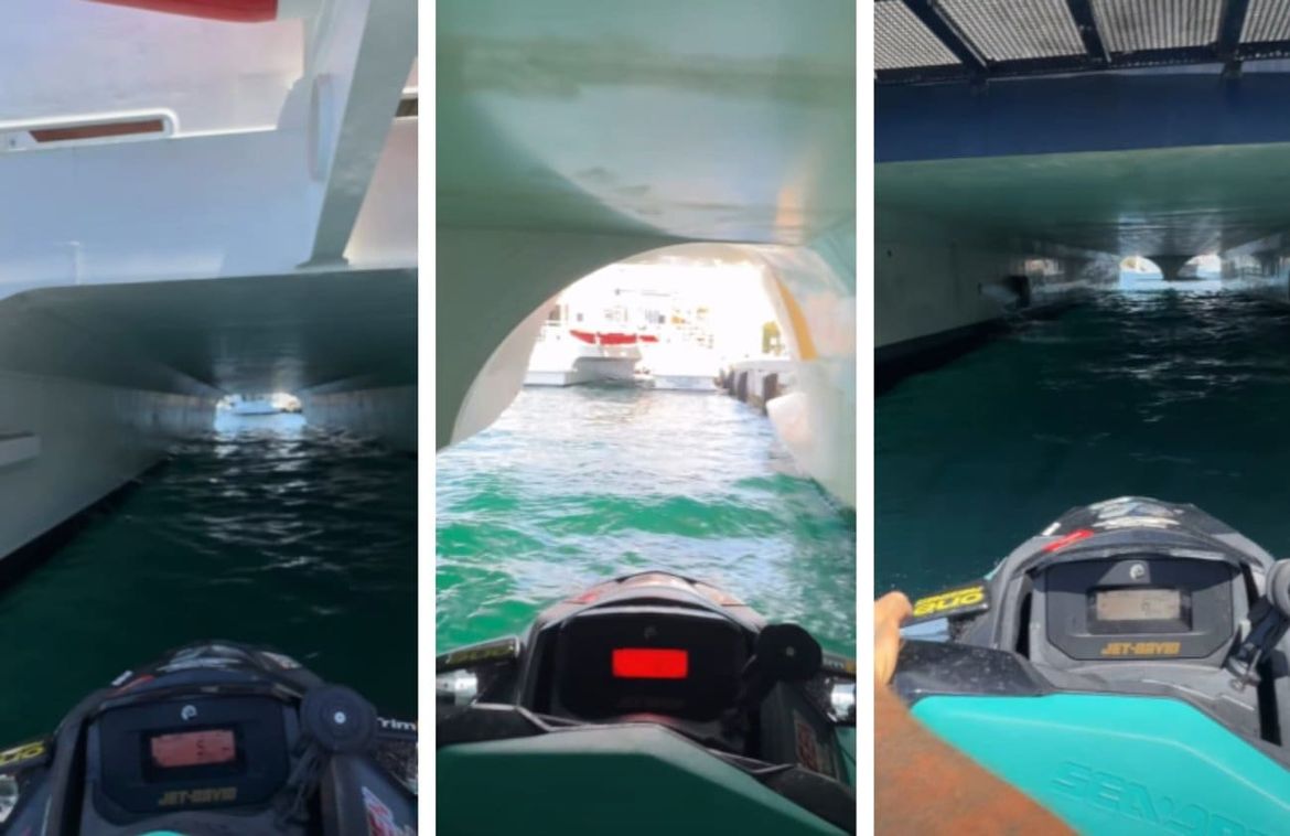 ŠOKANTNA SNIMKA IZ ZADRA: Turist jet skijem jurio ispod katamarana Jadrolinije pa sve objavio na mrežama