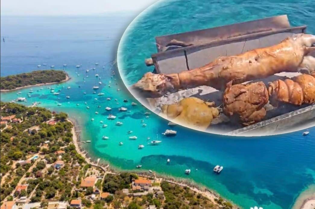 UVALA KRKANI Okreću janjetinu na brodu u uvali Krknjaši na Drveniku Velom: "Otvoreni plamen na krmi"