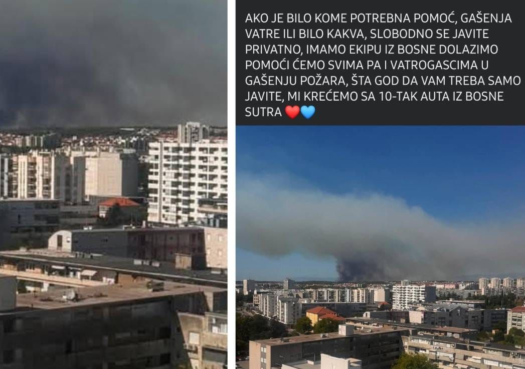 LIJEPA GESTA Solidarnost na djelu iz BiH: "Ako trebate pomoć u gašenju dolazimo odmah s desetak auta"