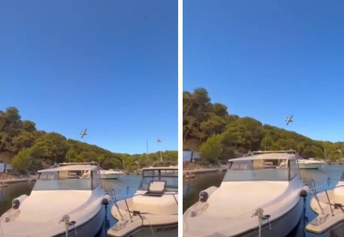 VIDEO Kanaderi stigli na Paklinske otoke u pomoć zemaljskim snagama: "Kuće su obranjene"