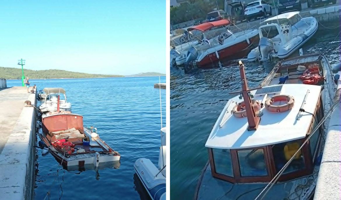 Brod Muva potonuo u Zablaću - Suprug od vlasnice: "Ne radi se o linijskom brodu za Martinsku!"