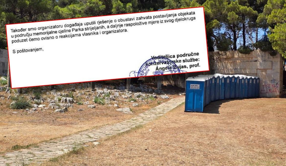 OŠTRA REAKCIJA KONZERVATORA: Zbog koncerta Perkovića devastiran Park strijeljanih, Grad Šibenik ignorirao upozorenja!