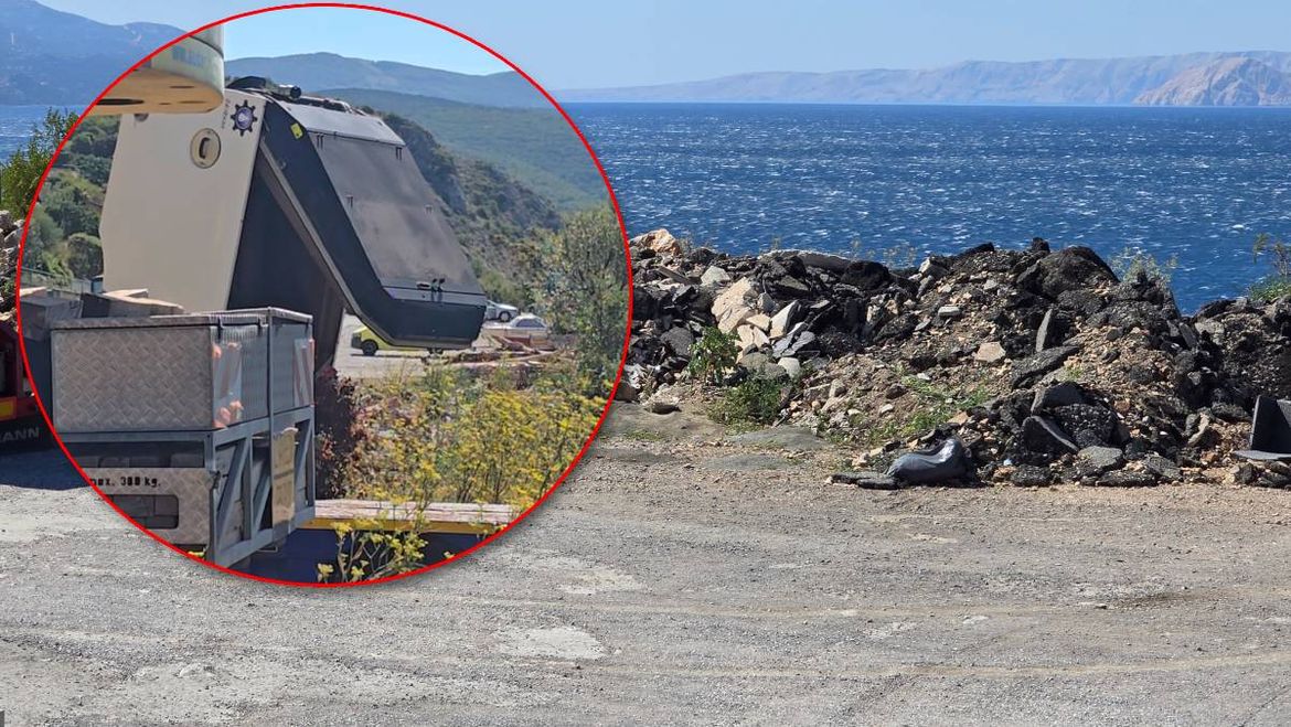 "TO NIJE NAŠ KAMION!" Oglasila se tvrtka povodom snimke bacanja otpada u more i službenog odgovora Grada Senja