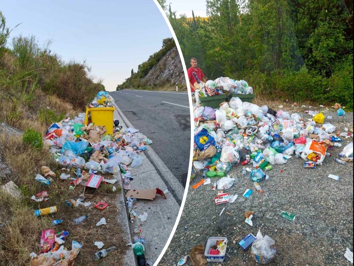 Iza golemih kolona u Konavlima, uz cestu ostalo 15 kubika otpada - Načelnik se zahvalio volonterima, vatrogascima, komunalcima...