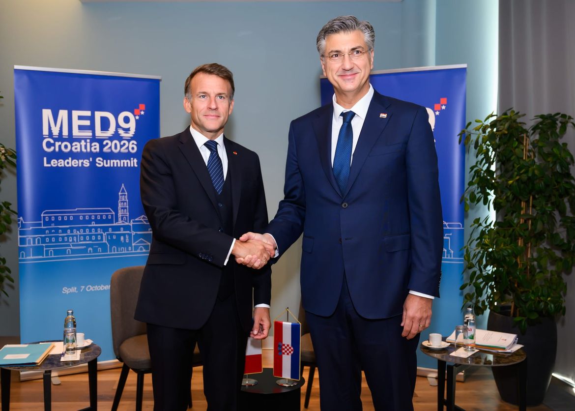 Macron stigao u Split, poznato o čemu je razgovarao s Plenkovićem