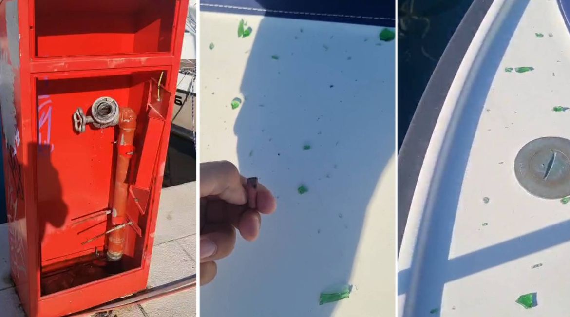 KAŠTELANI, KAKVU TO MLADOST ODGAJATE? Brodovi zasuti razbijenim staklom i petardama, hidrant u zabrinjavajućem stanju