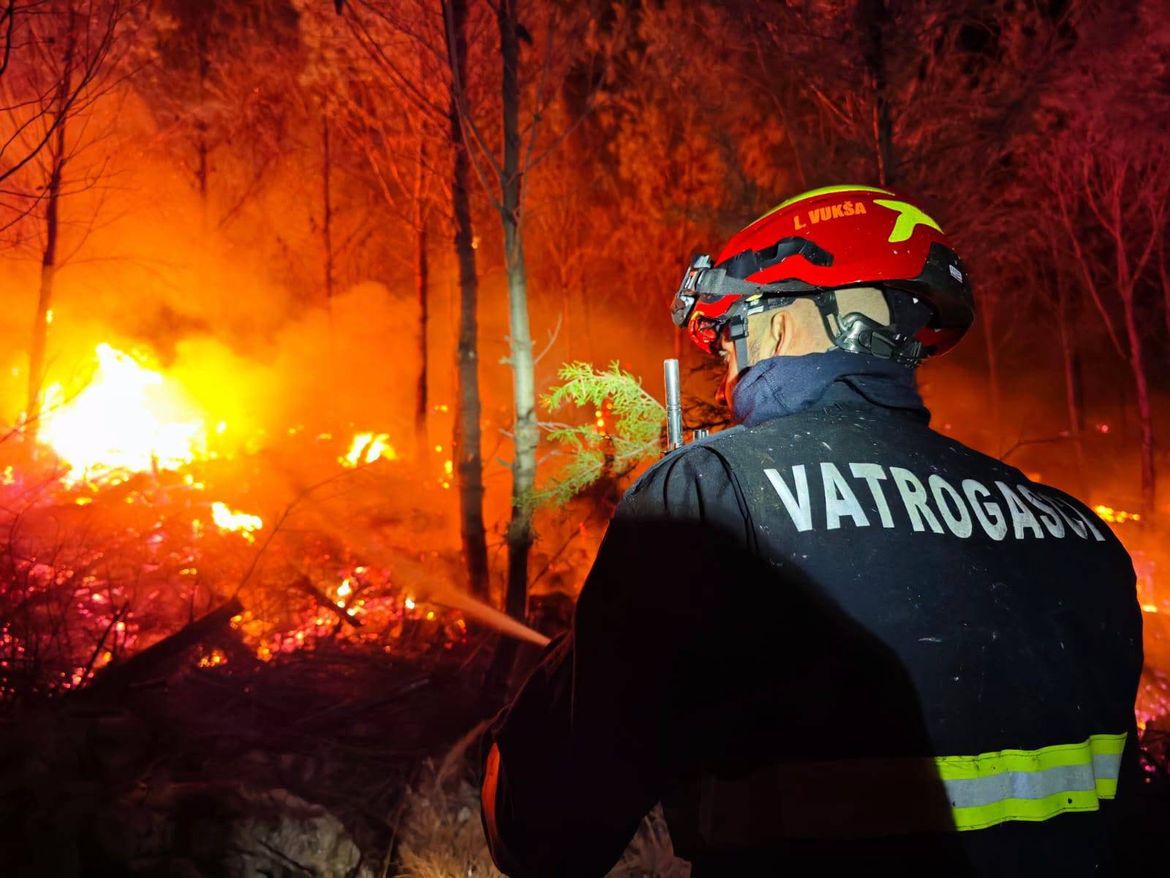 DRAMATIČNA NOĆ U DOLINI NERETVE: Buknuo veliki požar iznad Podrujnice, na terenu 60 vatrogasaca, jutros stigla i zračna pomoć