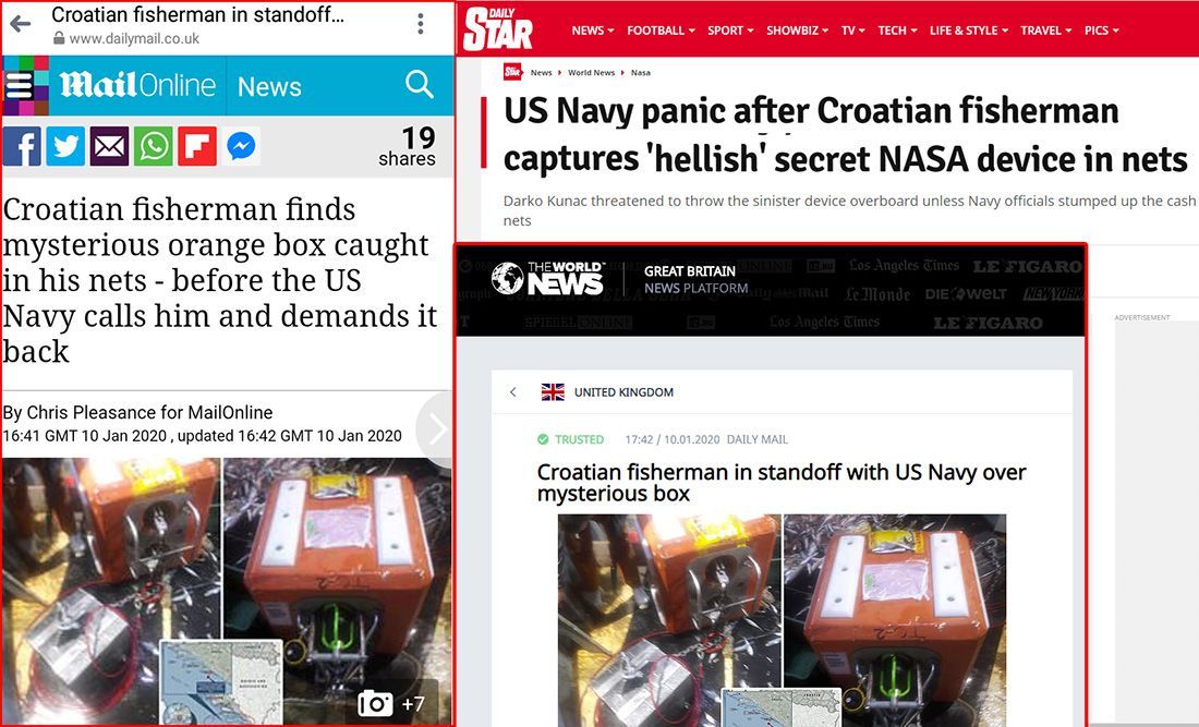 Britanski mediji o priči s Morskog HR: “Američka vojska u panici zbog ulova hrvatskog ribara”