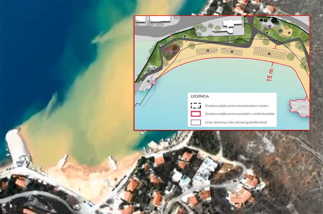 EKO KVARNER UPOZORAVA Gradske vlasti Crikvenice ustraju na nepropisnom nasipavanju plaža