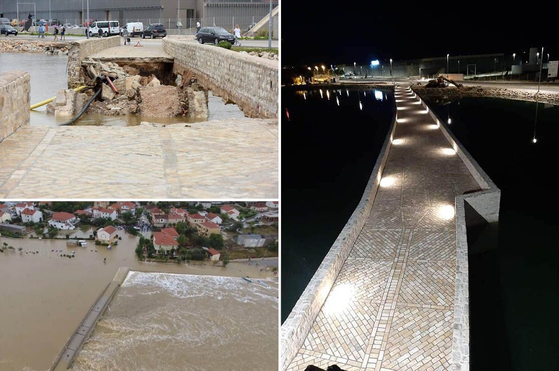 PRIJE I POSLIJE Pogledajte kako izgledaju obnovljeni mostovi u Ninu, uništeni od razorne bujice