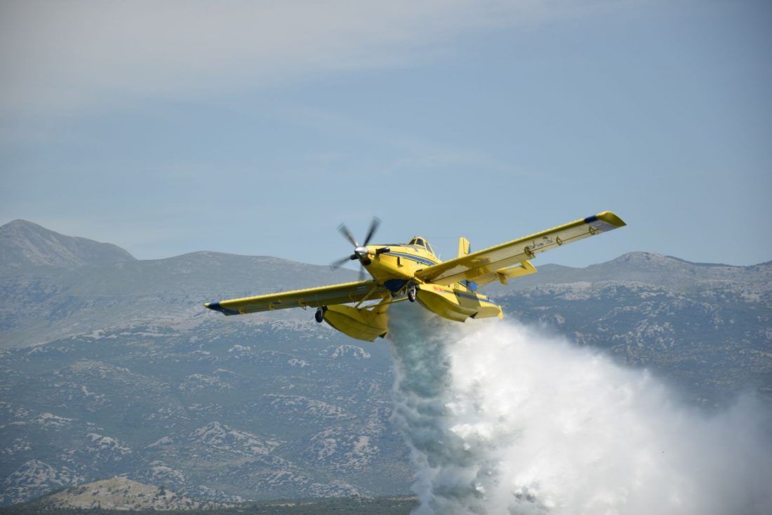 Airtractor uključen u gašenje požara kod Rogoznice