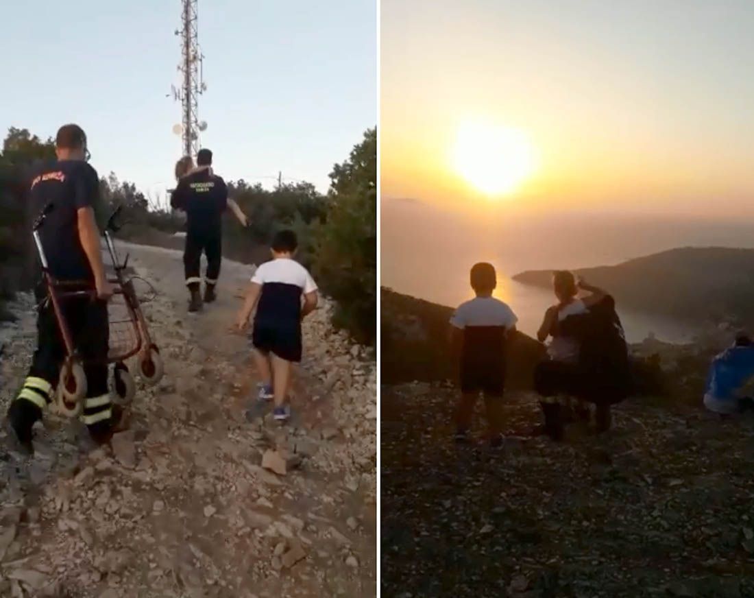 DIVNA GESTA Vatrogasci na rukama iznijeli dvije osobe s invaliditetom na vrh Visa da mogu gledati zalazak sunca
